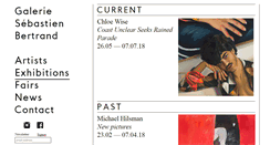 Desktop Screenshot of galeriebertrand.com
