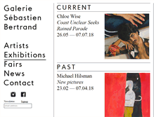 Tablet Screenshot of galeriebertrand.com